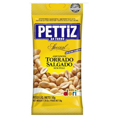 Amendoim Torrado Salgado Pettiz Dori 50g