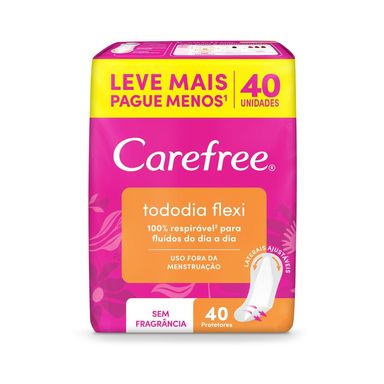Protetor Diário Carefree Todo Dia Flexi Sem Perfume Com 40 Unidades