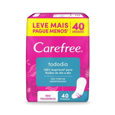 Protetor Diário Carefree Brisa Sem Perfume Econômico Com 40Unidades