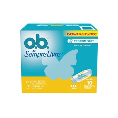 Absorvente Ob Médio Star Leve 10 Pague 8