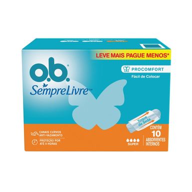 Absorvente Interno OB Super Com 10 Unidades