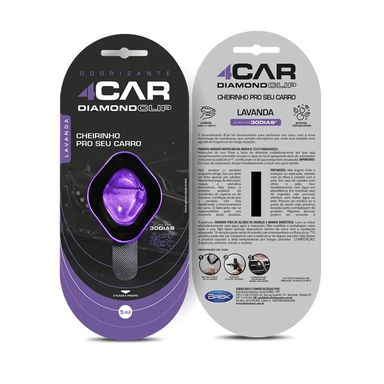 Aromatizante Automotivo Diamond clip Lavanda 4Car 5ml