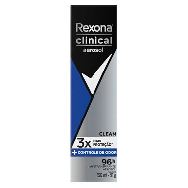 Desodorante Antitranspirante Aerosol Rexona Clinical Clean Men 91g