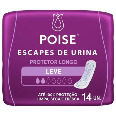 Protetor Diário Poise para Escape de Urina Absorção Leve 14 unidades