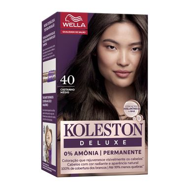 Tintura Koleston Deluxe 0% Amônia Castanho Médio 40