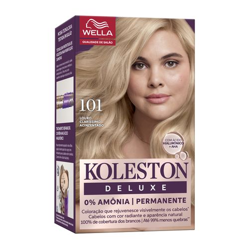 Tintura Koleston Deluxe 0% Amônia Louro Claríssimo Acinzentado 101