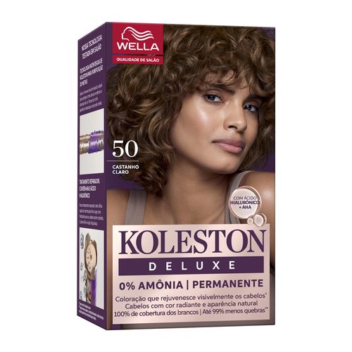 Tintura Koleston Deluxe 0% Amônia Castanho Claro 50