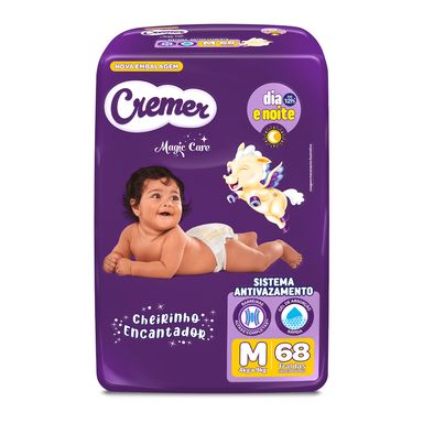 Fralda Descartável Cremer Magic Care Hiper M 68 Tiras