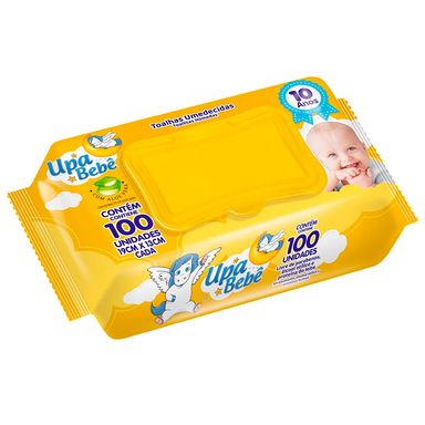 Toalha Umedecida Upa Bebê 100 Unidades