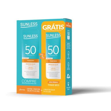 Kit Protetor Solar Sunless Toque Seco FPS50 200g + Protetor Solar Sunless Toque Seco FPS50 120g