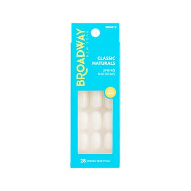 Unhas Postiças Kiss New York Broadway Oval Médio Classic Naturals