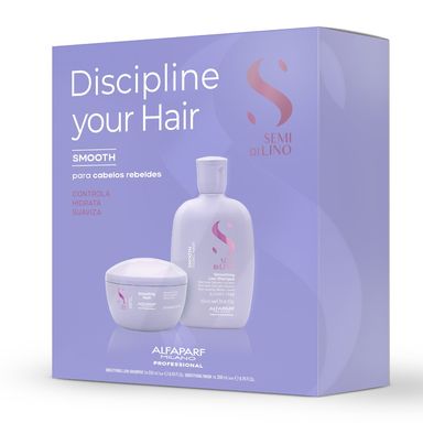 Kit Alfaparf Semi Di Lino Shampoo 250ml + Máscara Smooth 200ml