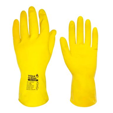 Luva Látex Volk Multiuso Standard Amarela M