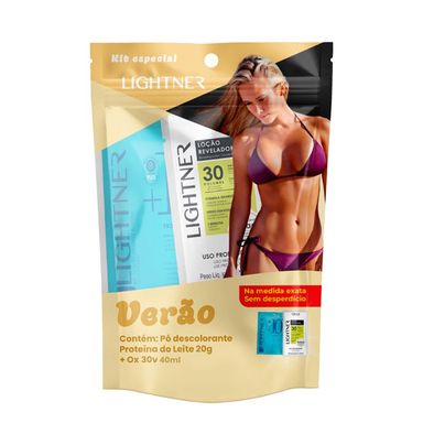 Kit Lightner Pó Descolorante Proteína Do Leite 20g + OX 30V 40ml