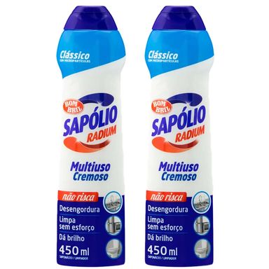 Kit Multiuso Sapólio Radium Cremoso 450ml - 2 Unidades