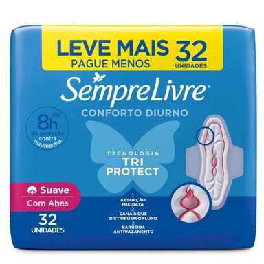 Absorvente Externo Sempre Livre Adapt Plus Suave 32Un Leve Mais Pague Menos