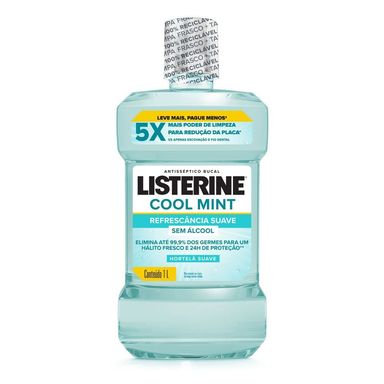 Antisséptico Bucal Listerine Cool Mint Refrescância Suave 1 Litro
