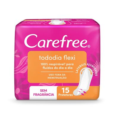 Protetor Diário Carefree Todo Dia Flexi Sem Perfume Com 15 Unidades