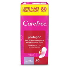 Protetor Diário Carefree Proteção Com fragrância 80 unidades