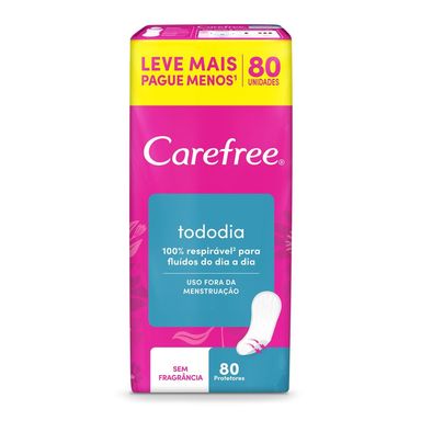 Protetor Diário Carefree Sem Perfume Leve 80 Pague 60
