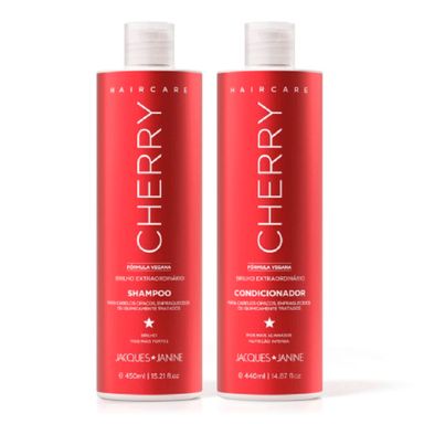 Kit Jacques Janine Shampoo + Condicionador Haircare Cherry 890ml