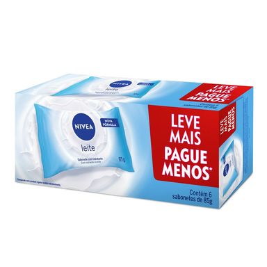 Kit Sabonete Em Barra Hidratante Nivea Proteína Do Leite Promoção 6 Unidades 85g