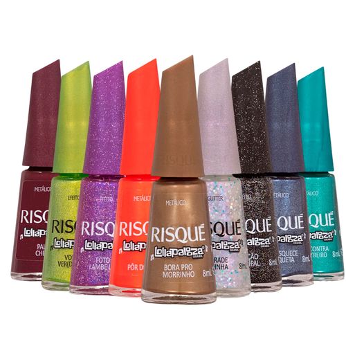 Kit Esmalte Risqué Lollapalooza - 9 Unidades