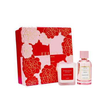 Kit Felisa Majestic Rose Coffret Feminino - Eau De Parfum 100ml + Vela Perfumada