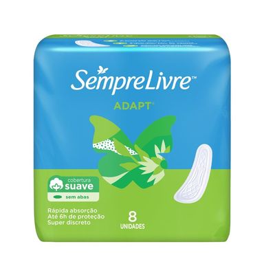 Absorvente Sempre Livre Especial Adapt Suave Sem Abas Com 8 Unidades