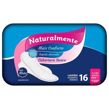 Absorvente Naturalmente Mais Conforto Com Abas 16 Unidades