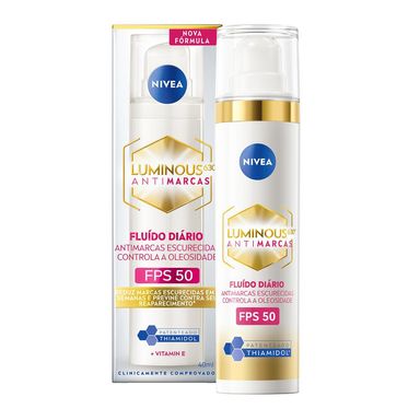 Fluido Facial Protetor Nivea Luminous Cellular 630 Dia FPS 50 40ml
