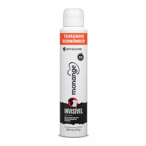 Desodorante Aerossol Monange Invisivel 200ml