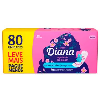 Protetor Diario Diana Respirável Suaviza Odores 80 Unidades