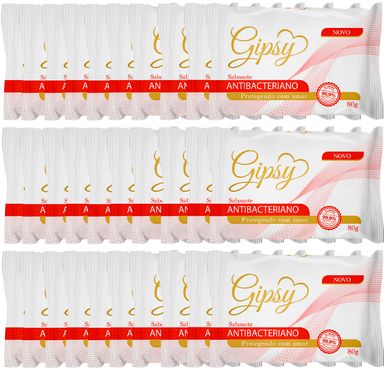 Kit Sabonete Em Barra Gipsy Antibacteriano 80g Com 30 Unidades