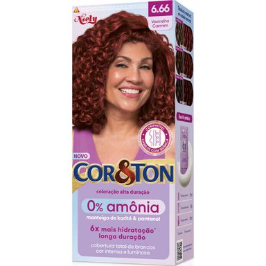 Tintura Cor & Ton 0% Amônia Vermelho Carmin 6.66