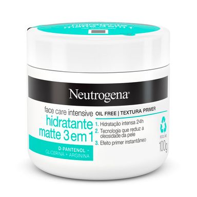 Creme Hidratante Facial Neutrogena Intesive Matte 3 Em 1 100g