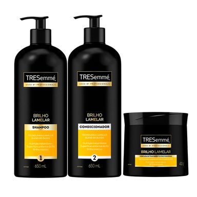 Kit Tresemmé Brilho Lamelar Shampoo 650ml + Condicionador 650ml + Máscara 400g
