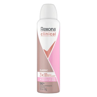 Desodorante Antitranspirante Aerosol Rexona Clinical Classic 91g