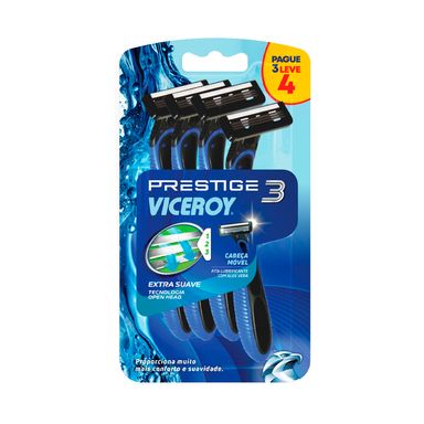 Kit Aparelho De Barbear Prestige 3 Laminas Viceroy Leve Mais E Pague Menos