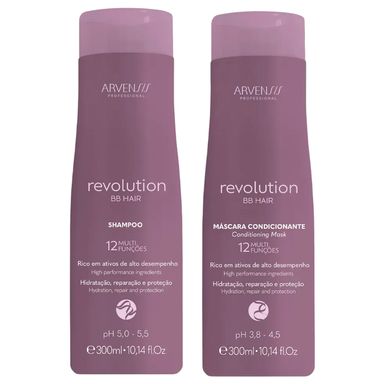 Kit Arvensis BB Hair Revolution Shampoo 300ml + Máscara Condicionante 300ml