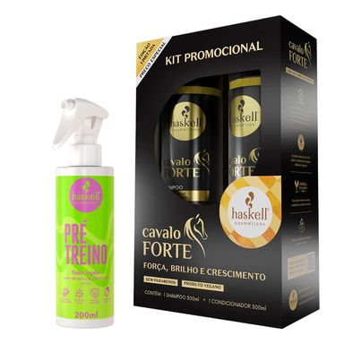 Kit Haskell Kit Promopack Cavalo Forte 300ML + Fluido Capilar Haskell Pré-Treino Vitamina E 200ml