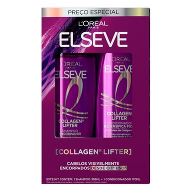 Kit Elseve Shampoo 370ml + Condicionador 170ml Colágeno Lifter