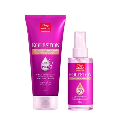 Kit Koleston Condicionador De Tratamento Neutra 170ml + Óleo Capilar Poderoso 9 em 1 100ml
