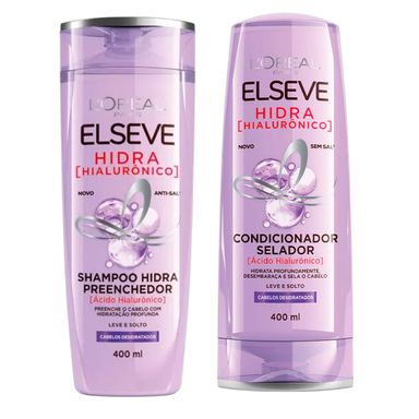 Kit Elseve Hidra Hialurônico Shampoo 400ml + Condicionador 400ml