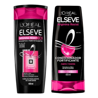 Kit Elseve Arginina Resist Shampoo 400ml + Condicionador 400ml