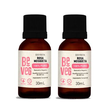 Kit Be Veg Óleo Rosa Mosqueta 100% Puro 30ml - 2 Unidades