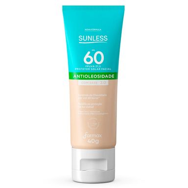 Protetor Solar Facial Sunless FPS 60 Cor 2.0 40g