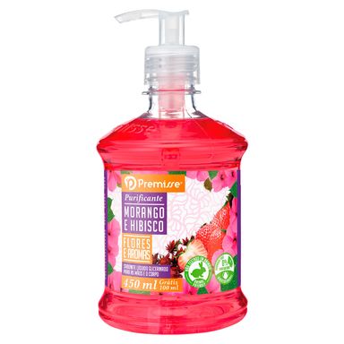 Sabonete Liquido Premisse Morango e Hibisco Purificante 450ml