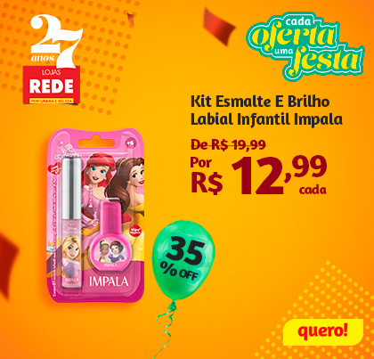 Kit Esmalte e Brilho labial Impala