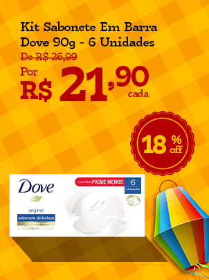 Kit Sabonete Em Barra Dove 90g - 6 Unidades